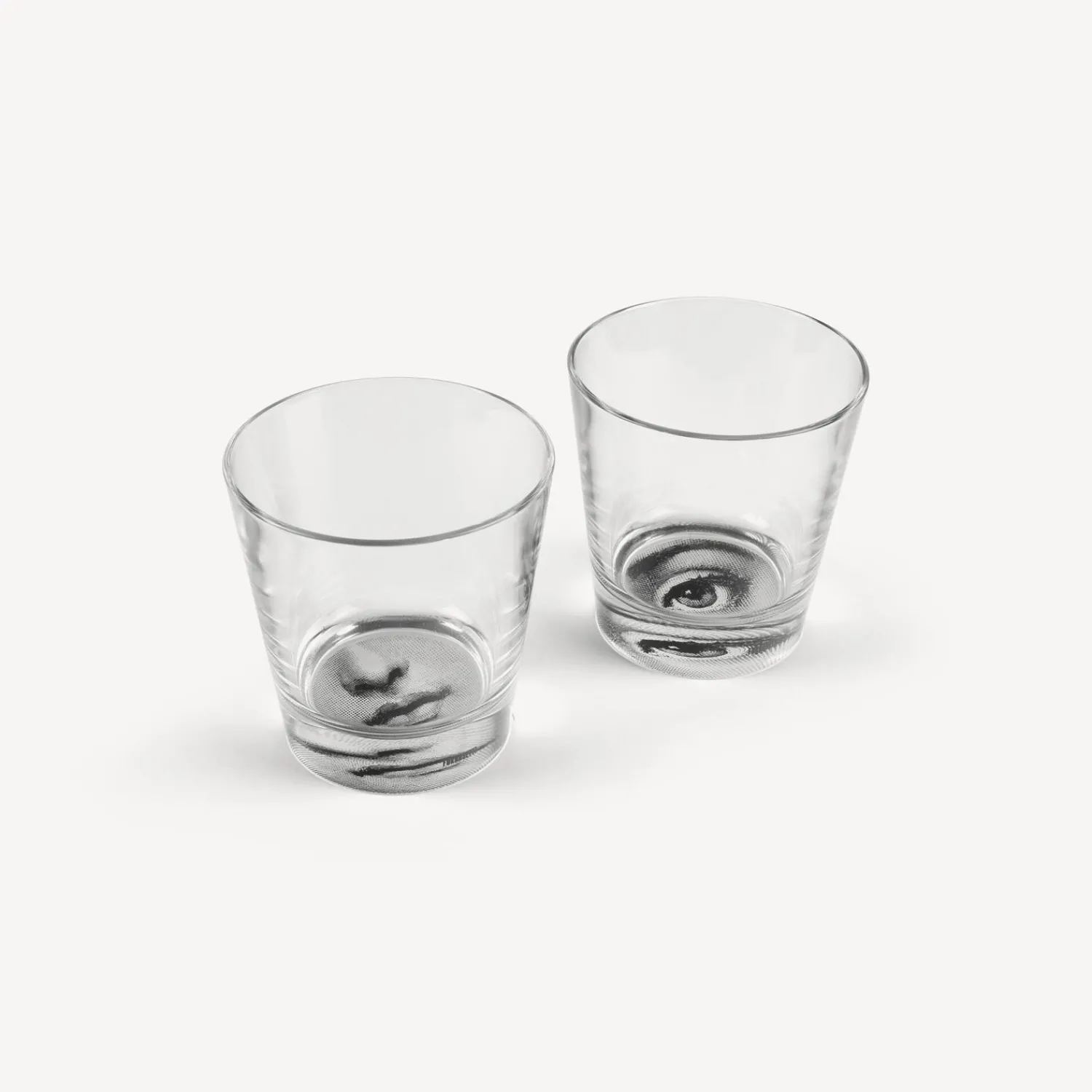 Glasses And Coasters<Fornasetti 2 Glasses Set Occhio E Bocca Black