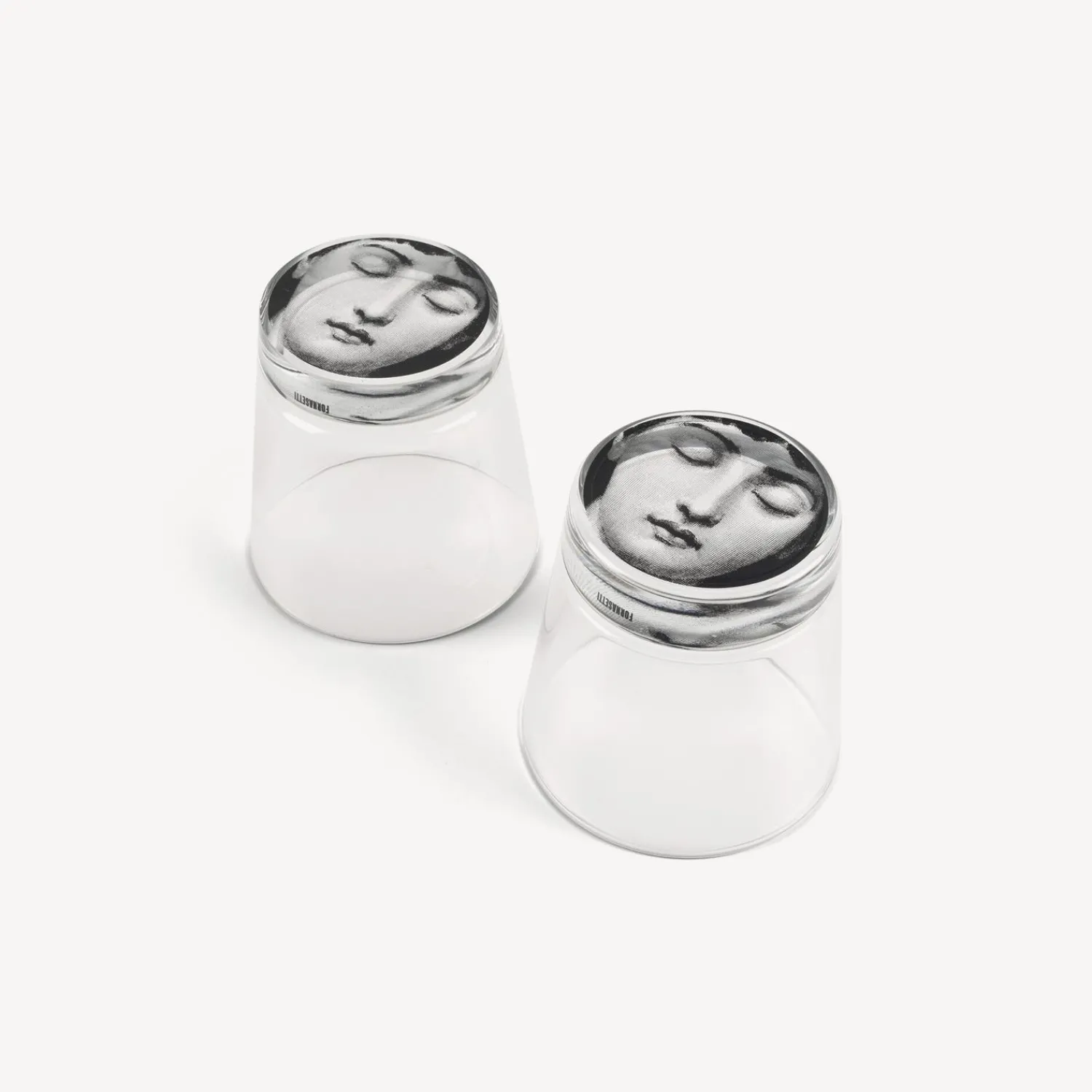 Glasses And Coasters<Fornasetti 2 Glasses Set Tema E Variazioni Black