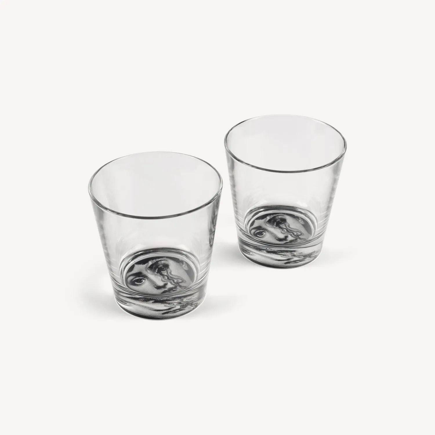 Glasses And Coasters<Fornasetti 2 Glasses Set Tema E Variazioni Black