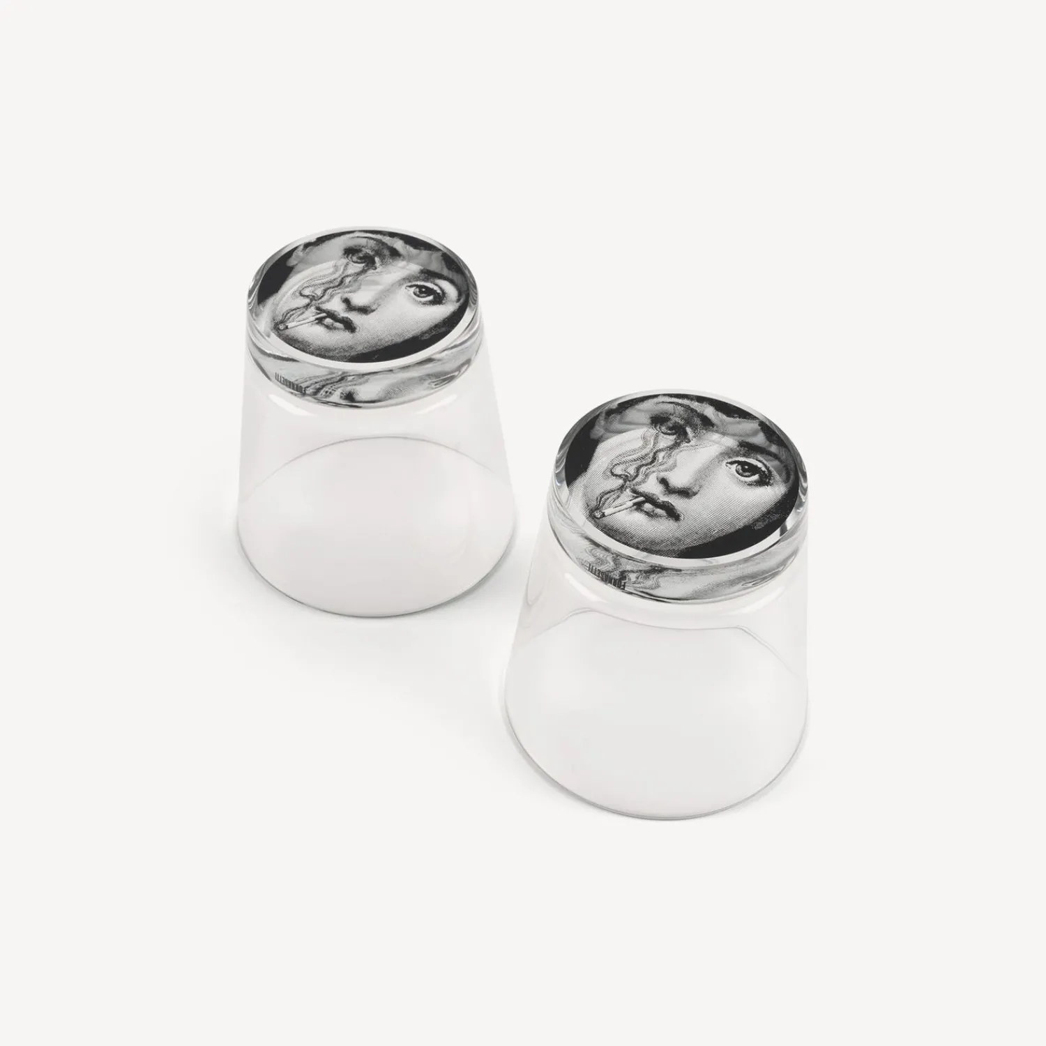Glasses And Coasters<Fornasetti 2 Glasses Set Tema E Variazioni Black