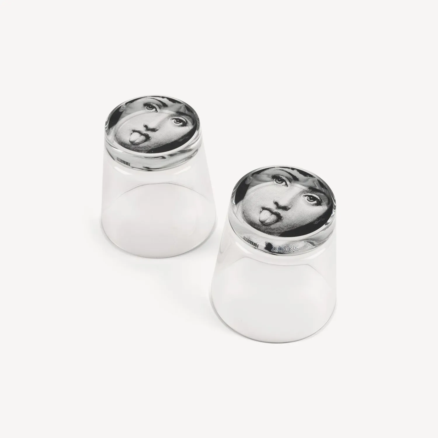 Glasses And Coasters<Fornasetti 2 Glasses Set Tema E Variazioni Black