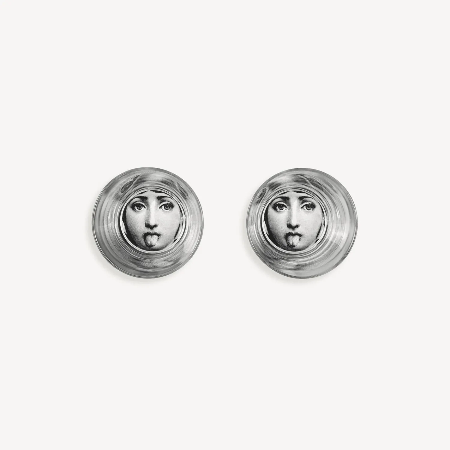 Glasses And Coasters<Fornasetti 2 Glasses Set Tema E Variazioni Black
