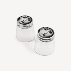 Glasses And Coasters<Fornasetti 2 Glasses Set Tema E Variazioni Black