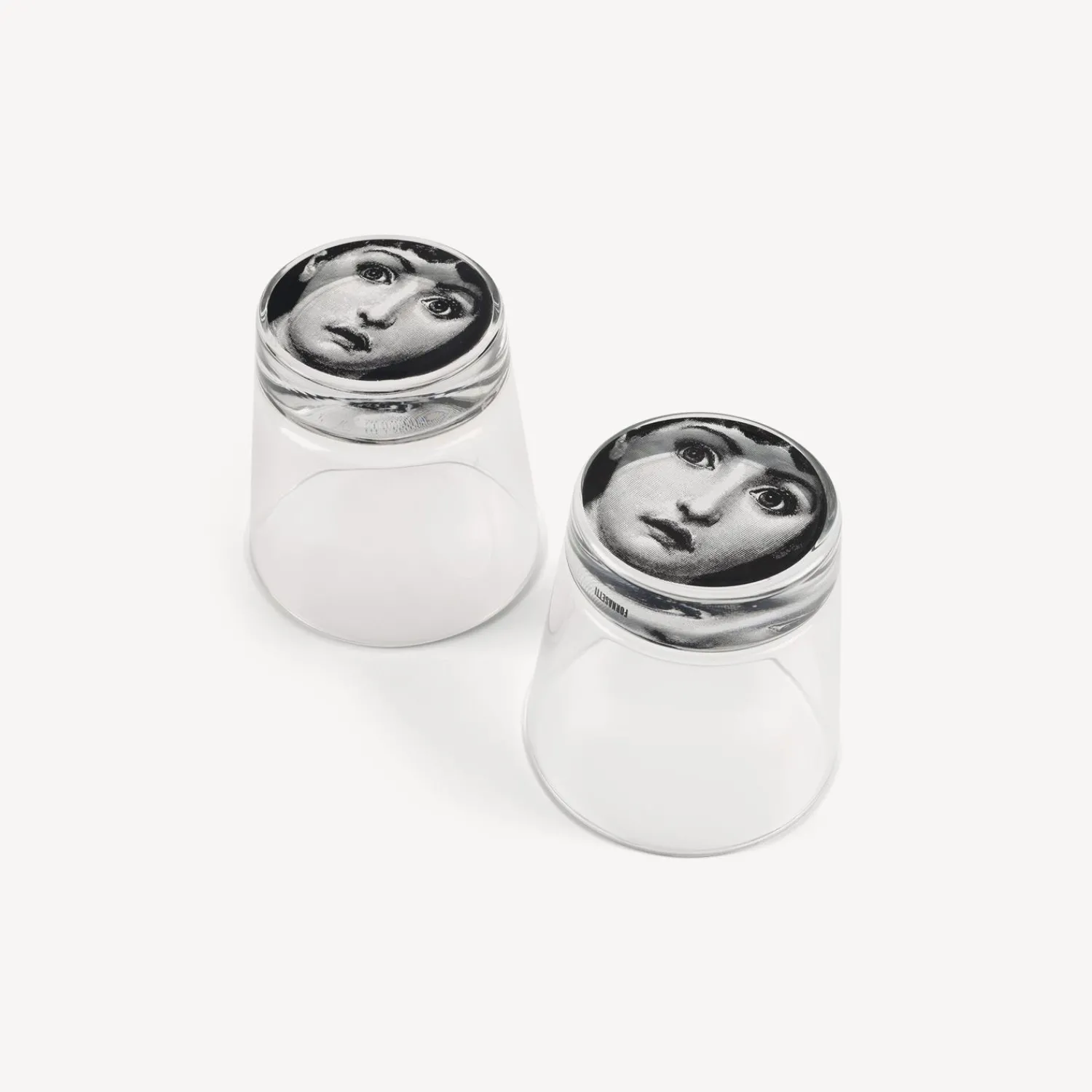Glasses And Coasters<Fornasetti 2 Glasses Set Tema E Variazioni Black