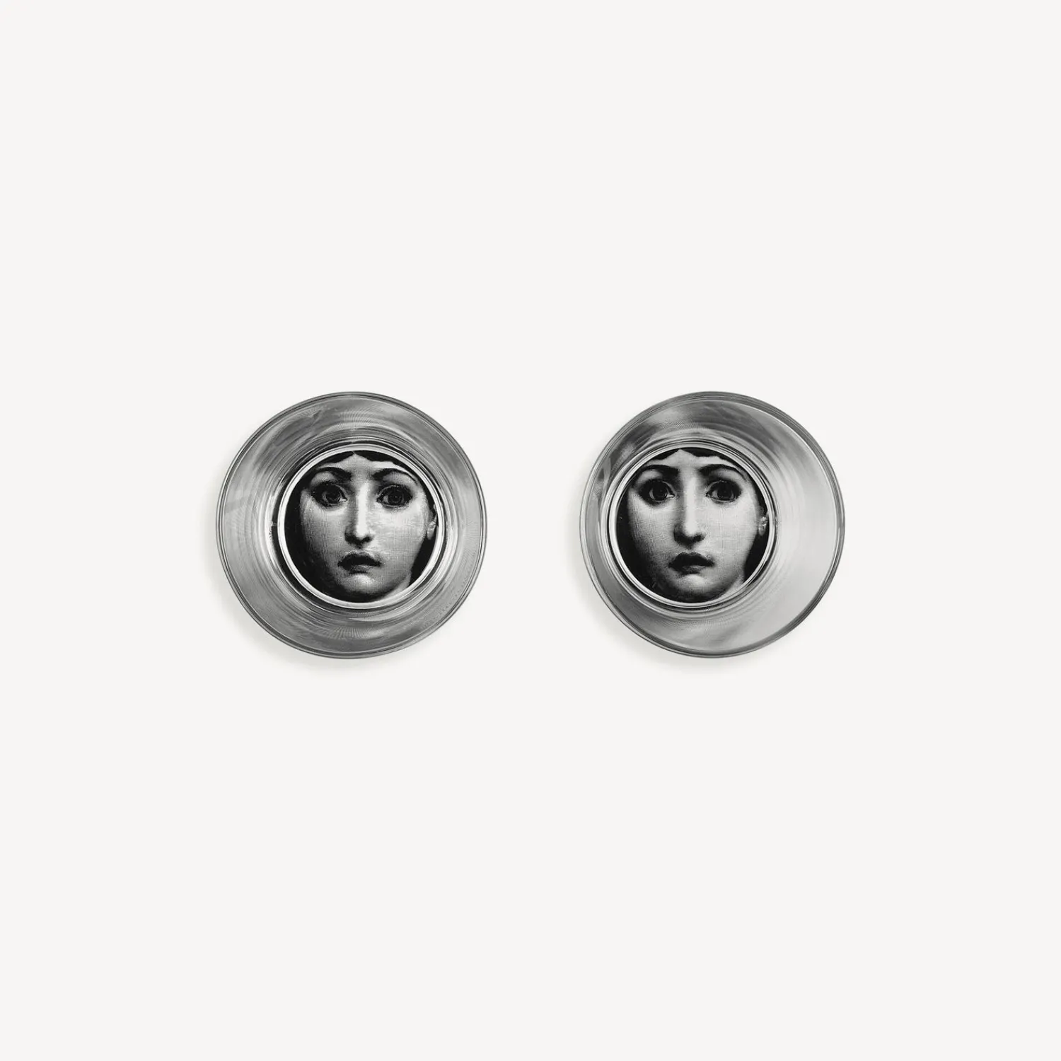 Glasses And Coasters<Fornasetti 2 Glasses Set Tema E Variazioni Black