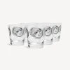 Glasses And Coasters<Fornasetti 6 Water Glasses Set Cammei White/Black