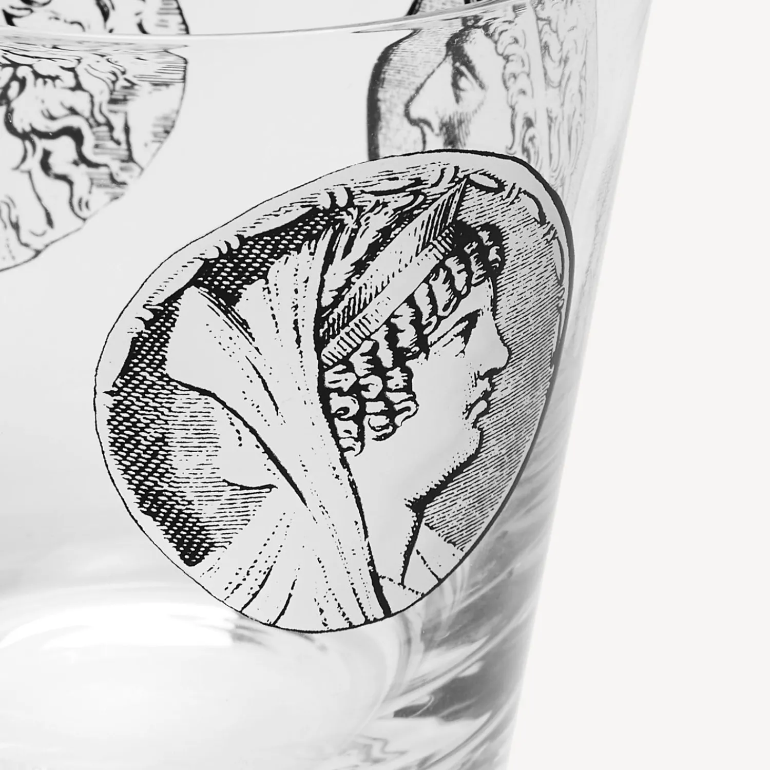 Glasses And Coasters<Fornasetti 2 Water Glasses Set Cammei White/Black