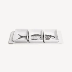 Appetizer Sets And Centrepieces<Fornasetti Appetizer Set Pesci White/Black