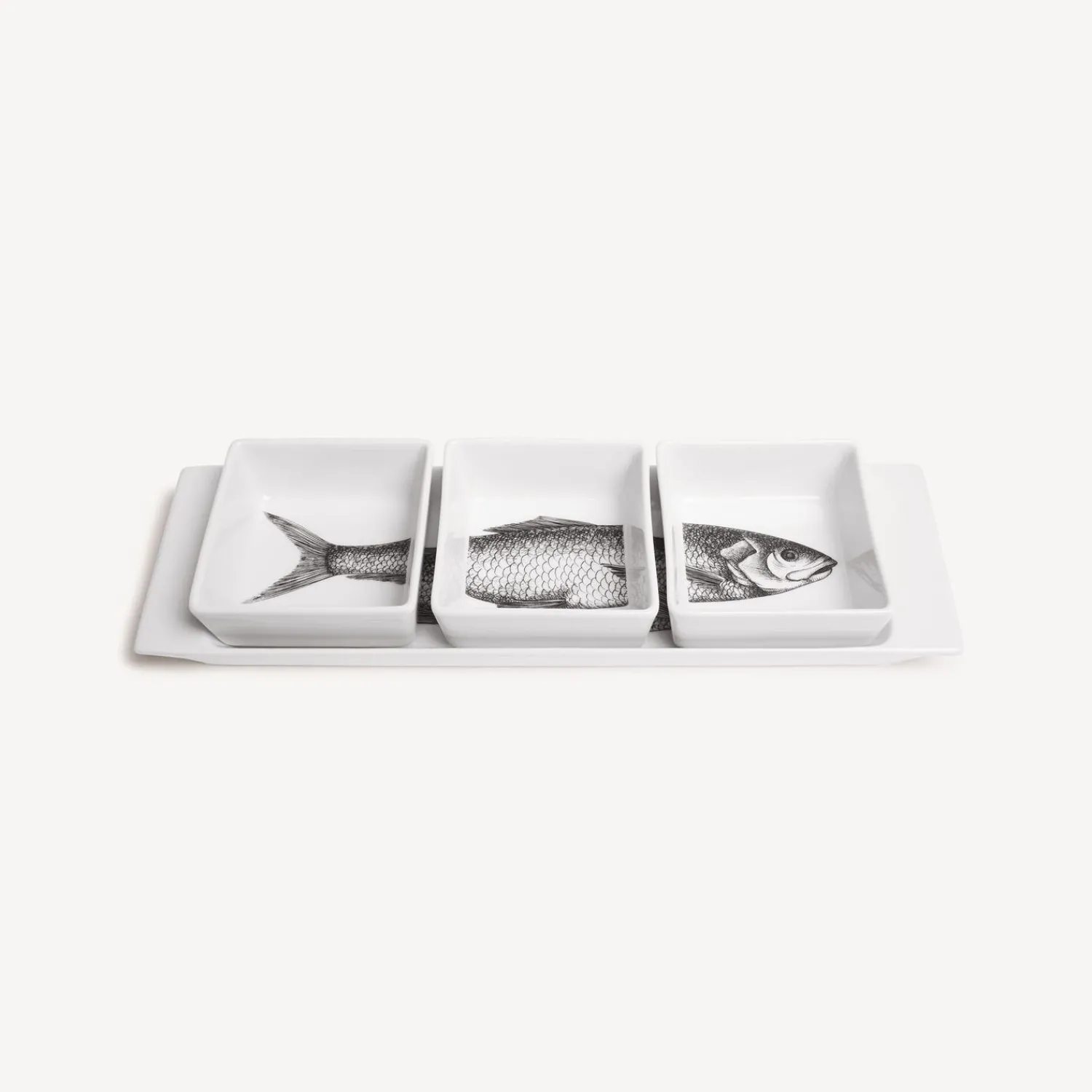 Appetizer Sets And Centrepieces<Fornasetti Appetizer Set Pesci White/Black