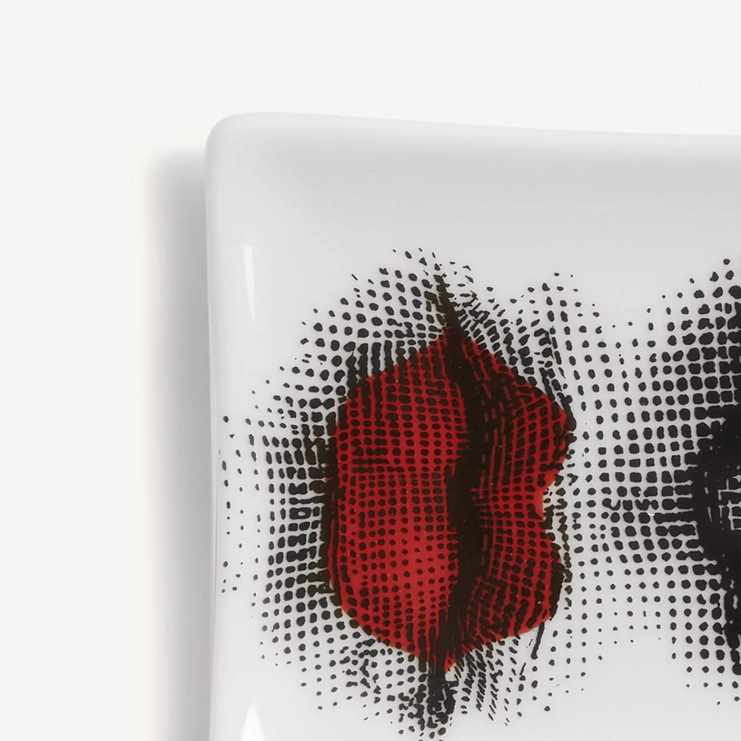 Design Ashtrays<Fornasetti Ashtray Bacio White/Black/Red