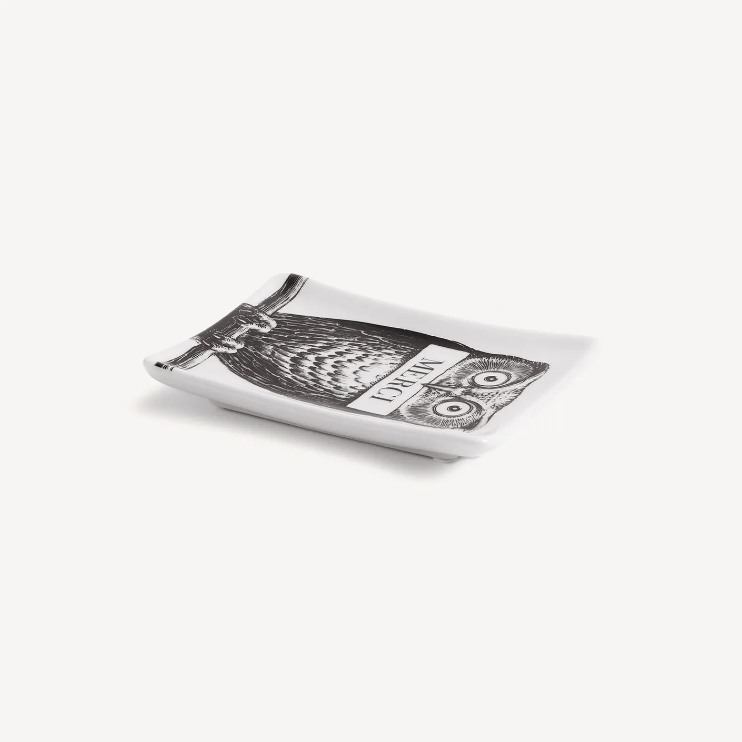Design Ashtrays<Fornasetti Ashtray Civetta White/Black