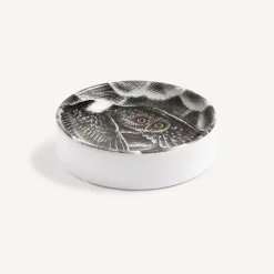 Design Ashtrays<Fornasetti Ashtray Civetta Nella Notte White/Black/Gold
