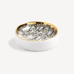 Design Ashtrays<Fornasetti Ashtray Congresso Di Civette White/Black/Gold
