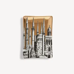 Design Ashtrays<Fornasetti Ashtray Minareti White/Black/Gold
