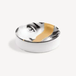 Design Ashtrays<Fornasetti Ashtray Tema E Variazioni N.10 White/Black/Gold