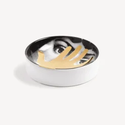 Design Ashtrays<Fornasetti Ashtray Tema E Variazioni N.16 White/Black/Gold