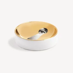 Design Ashtrays<Fornasetti Ashtray Tema E Variazioni N.14 White/Black/Gold