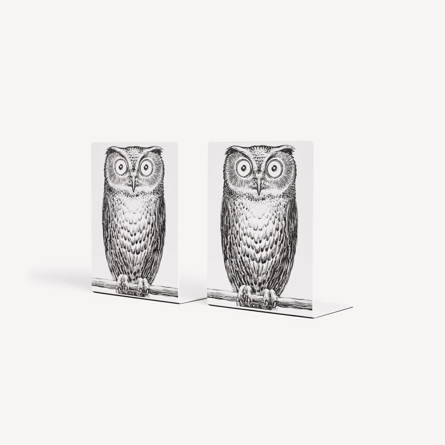 Bookends<Fornasetti Bookends Civetta White/Black