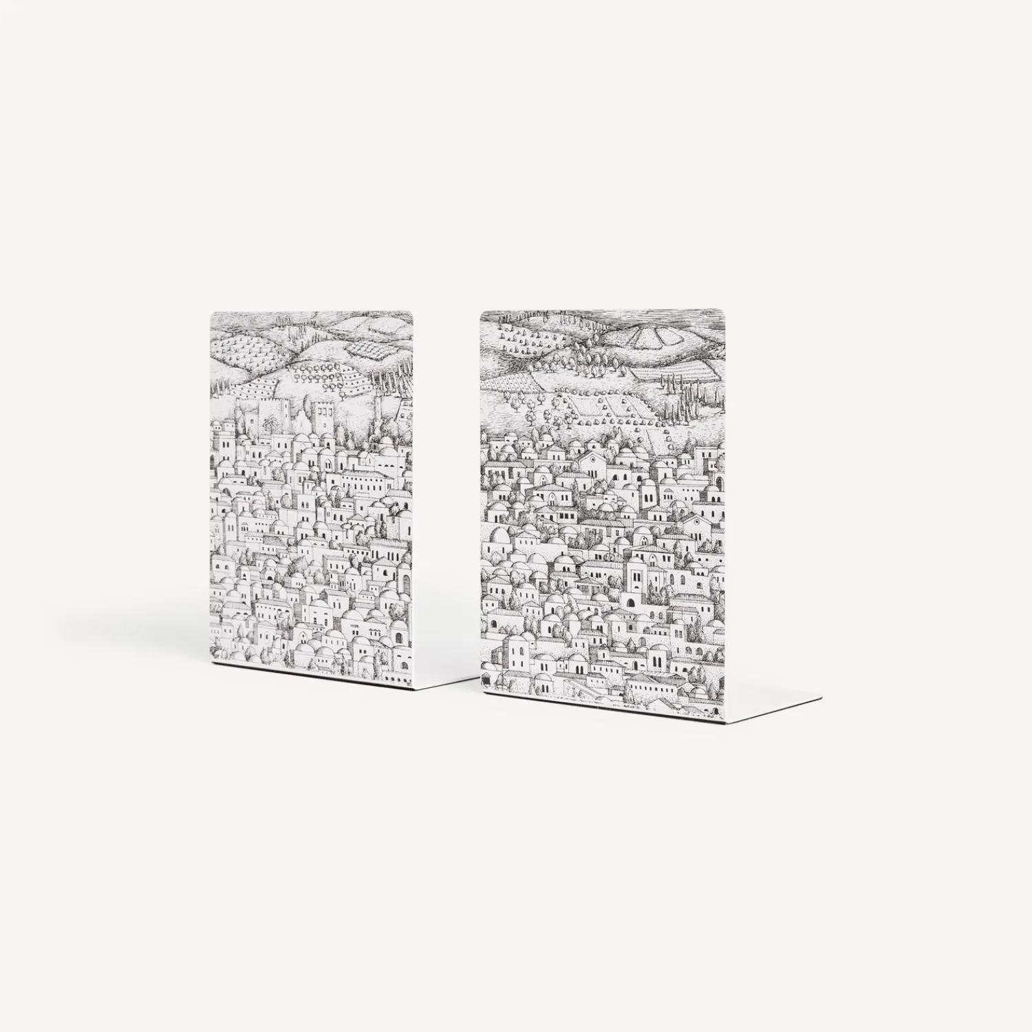 Bookends<Fornasetti Bookends Gerusalemme White/Black