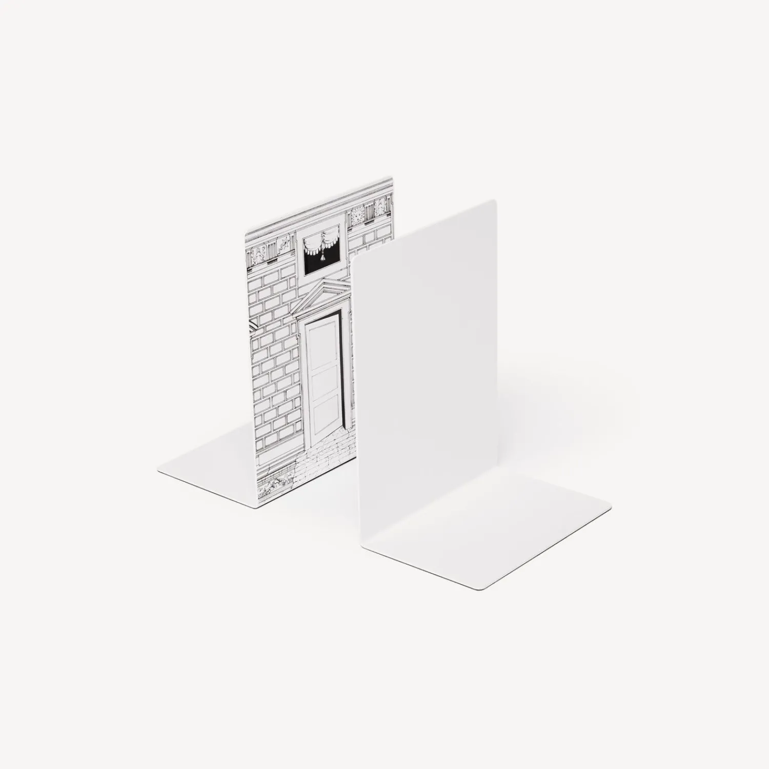 Bookends<Fornasetti Bookends Porta White/Black