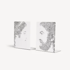 Bookends<Fornasetti Bookends Profili White/Black
