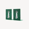 Bookends<Fornasetti Bookends Serratura Su Malachite Green/White/Black