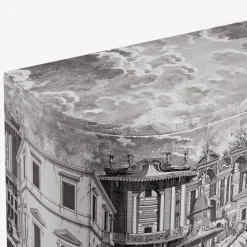 Curved Cabinets<Fornasetti Buffet Citta Che Si Rispecchia White/Black