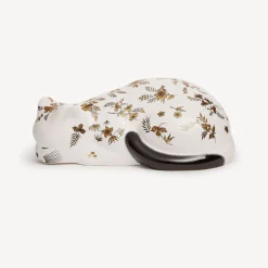 Ceramic Cats<Fornasetti Cat Fiorato White/Black/Gold