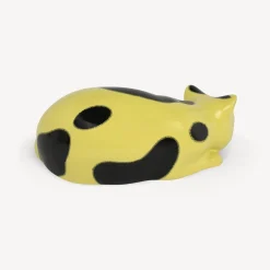 Ceramic Cats<Fornasetti Cat Macchiato Yellow/Black
