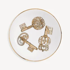 Appetizer Sets And Centrepieces<Fornasetti Centrepiece Chiavi White/Gold