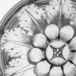 Appetizer Sets And Centrepieces<Fornasetti Centrepiece Rosone N.6 White/Black/Platinum