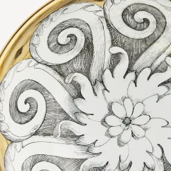 Appetizer Sets And Centrepieces<Fornasetti Centrepiece Rosone N.1 White/Black/Gold