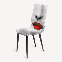 Chairs<Fornasetti Chair Bocca White/Black/Red