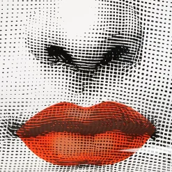 Chairs<Fornasetti Chair Bocca White/Black/Red
