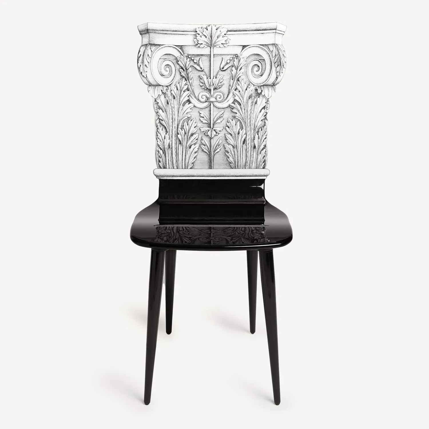 Chairs<Fornasetti Chair Capitello Corinzio White/Black