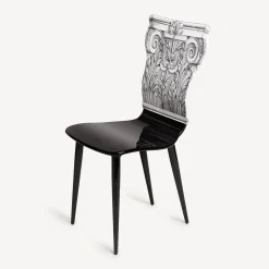 Chairs<Fornasetti Chair Capitello Corinzio White/Black