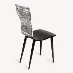 Chairs<Fornasetti Chair Capitello Corinzio White/Black