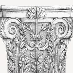 Chairs<Fornasetti Chair Capitello Corinzio White/Black