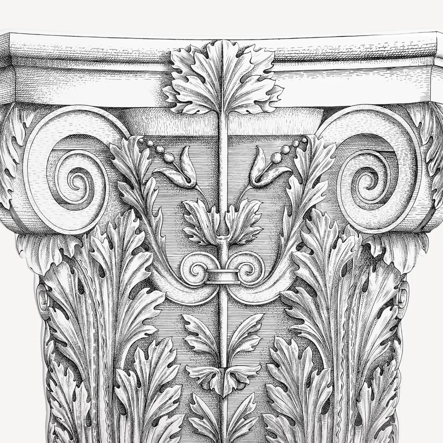 Chairs<Fornasetti Chair Capitello Corinzio White/Black