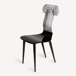 Chairs<Fornasetti Chair Capitello Jonico White/Black