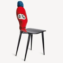 Chairs<Fornasetti Chair Lux Gstaad Red/Blue/Black