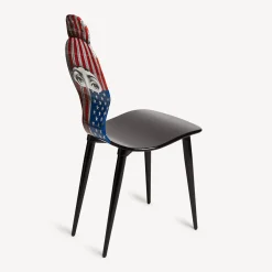Chairs<Fornasetti Chair Lux Gstaad - Usa Flag Multicolour