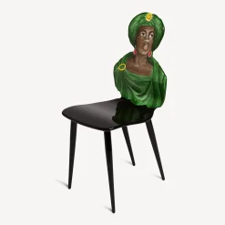 Chairs<Fornasetti Chair Moro Green Multicolour