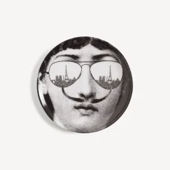Glasses And Coasters<Fornasetti Coaster Tema E Variazioni N.373 White/Black