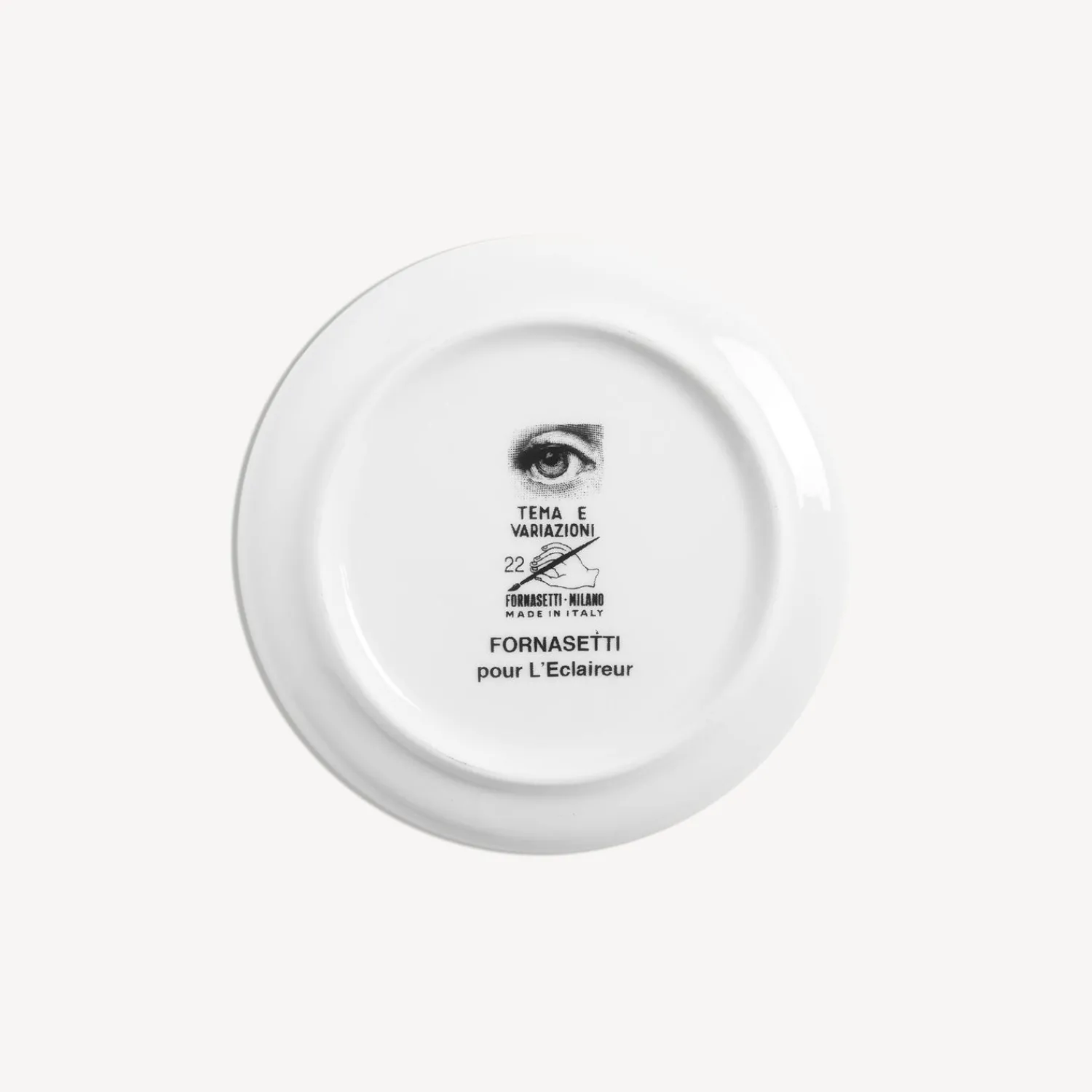 Glasses And Coasters<Fornasetti Coaster Tema E Variazioni N.22 White/Black