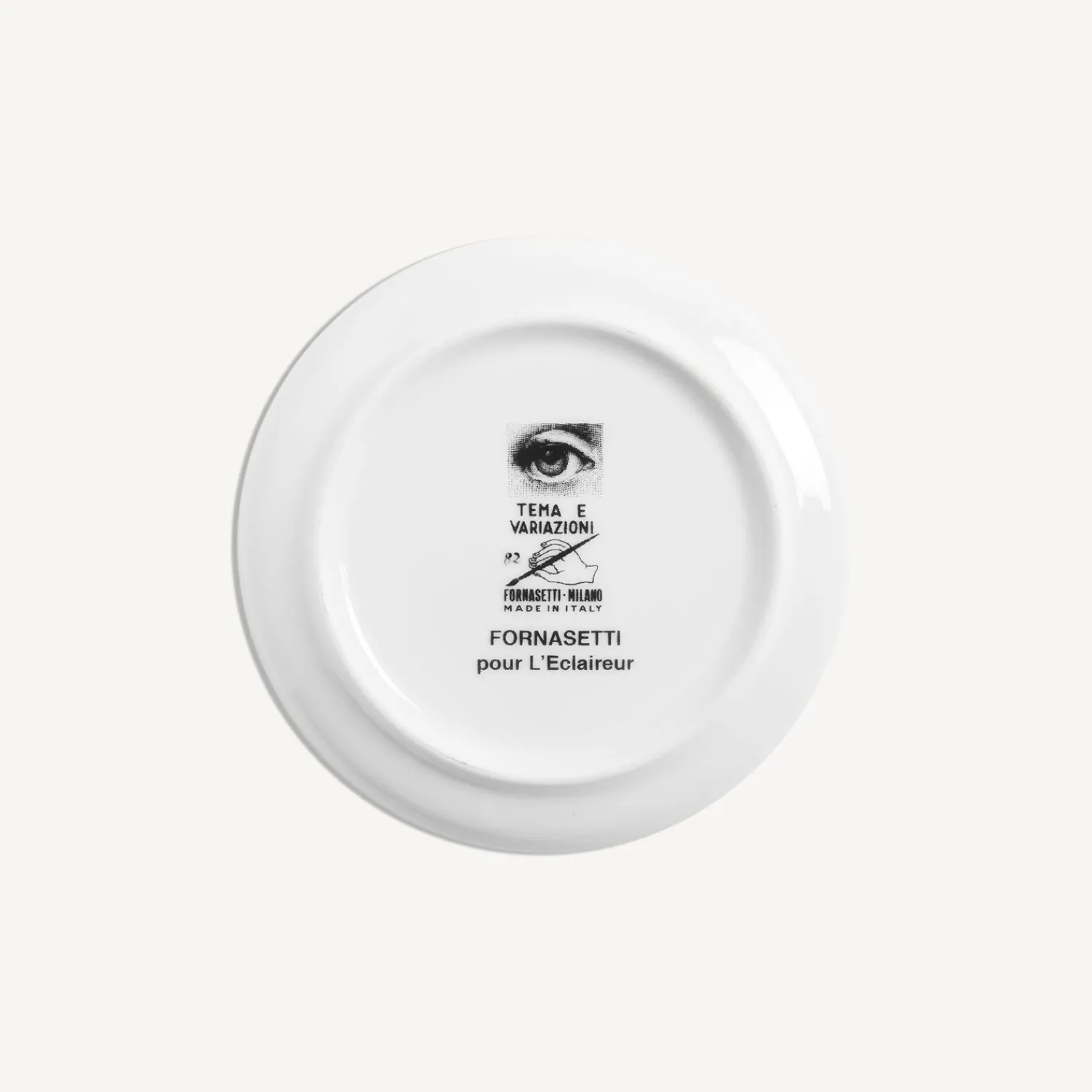Glasses And Coasters<Fornasetti Coaster Tema E Variazioni N.82 White/Black