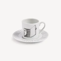 Tea And Coffee Sets<Fornasetti Coffee Cup Solitario White/Black