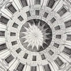 Tables<Fornasetti Coffee Table Cortile White/Black