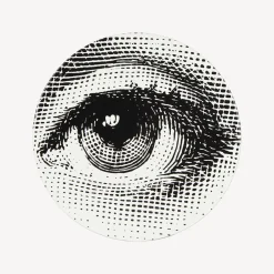 Tables<Fornasetti Coffee Table Occhio White/Black