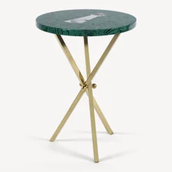 Tables<Fornasetti Coffee Table Serratura Su Malachite Green/White/Black